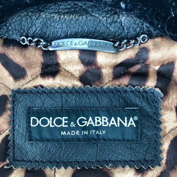 Dolce and Gabbana Motorcycle Leather Jacket Sz 42 - Picture 5 of 7